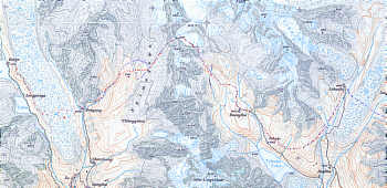 Nepal Karte Khumbu und Everestgebiet Cho La Nepal Karte Khumbu und Everestgebiet Cho La