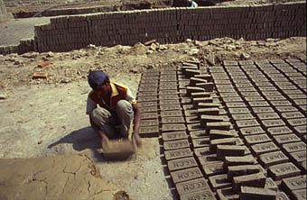 Lehmziegel in Kathmandu Nepal