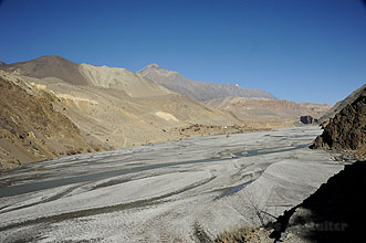 kali Gandaki river with Tiri village kali Gandaki river with Tiri village